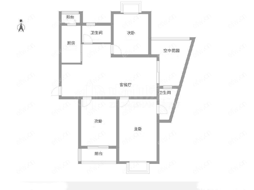 华夏豪门(君怡花苑) 3室2厅