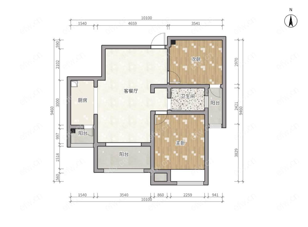 小天鹅乐园(联乐园) 2房 全明户型 另送家电