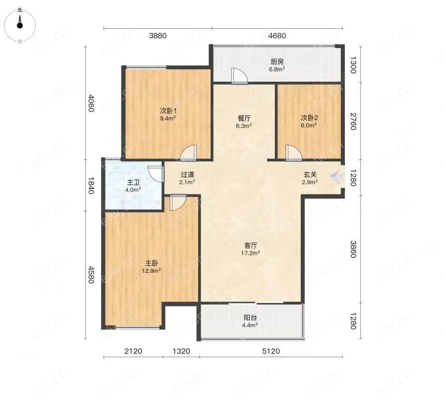 融创亚美利加五期(理想城市花园) 年轻时尚,3居室,观景房,落地大飘窗,采光视野一流