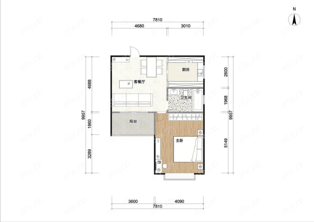 东风家园 1室2厅 商品房 置换诚心售