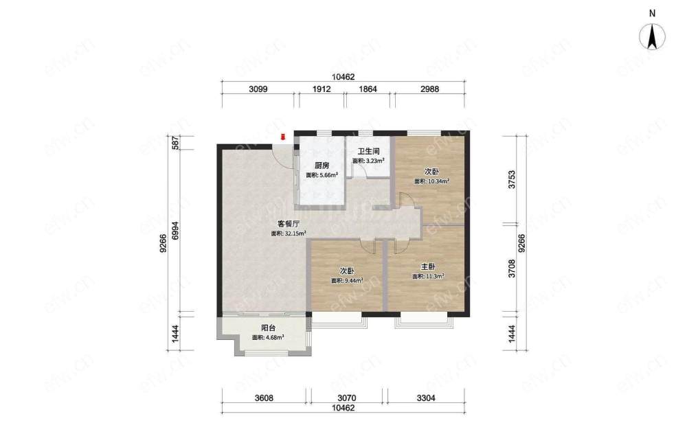悦湖花园 年轻时尚,3居室,观景房,落地大飘窗,采光视野一流