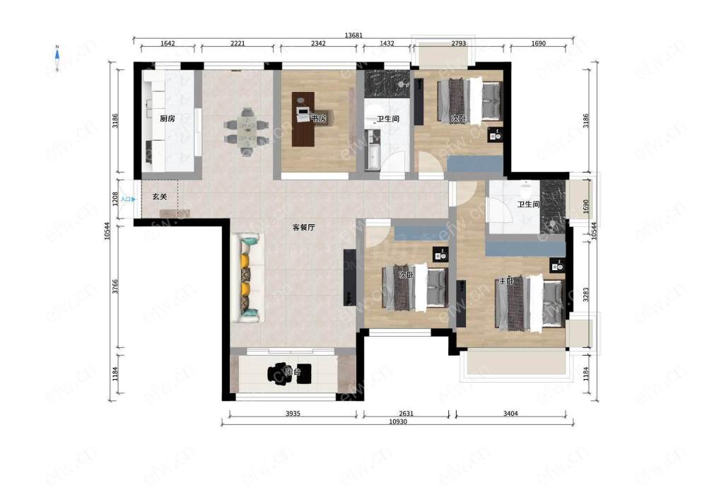 首创隽府 3室2厅