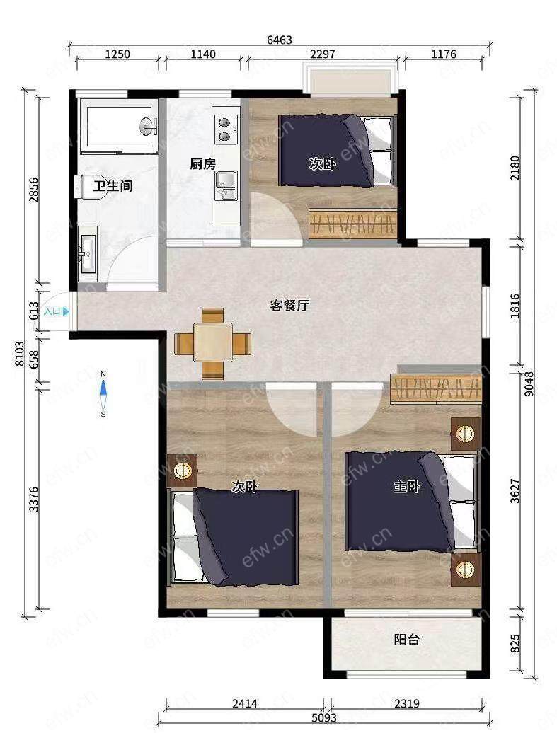 堰新苑(三期) 3室2厅  土出已交