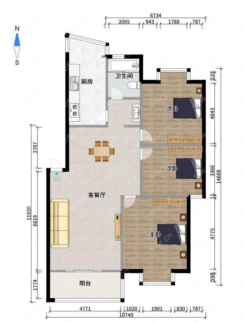 文畅苑 3室2厅 115平