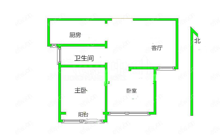 古运五爱苑B区 2室1厅