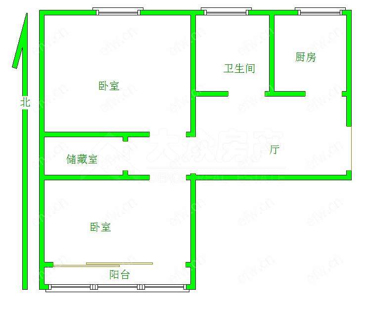 翠云新村    2室1厅