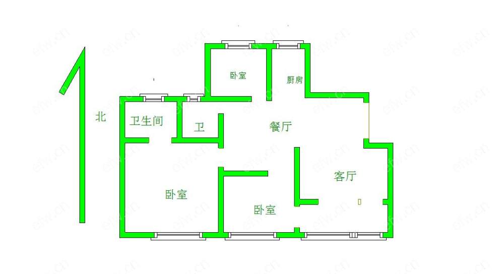 地铁口双阳台合鑫广场 3室2厅采光好房东急售